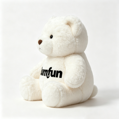 Burnfun White Teddy Bear Stuffed Animal Plush Toy, Ultra Soft Fluffy Plush Bear, Huggable Cuddly Bear Gift for Kids Girls Boys Birthday Valentine Home Decor