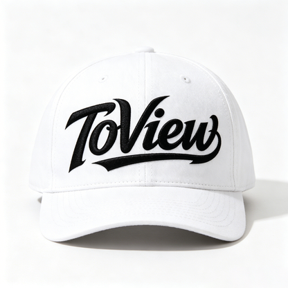 ToView Unisex Cotton Baseball Dad Hat, Curved Brim Adjustable Casual Sports Cap, White Classic Streetwear Sun Hat for Men Women