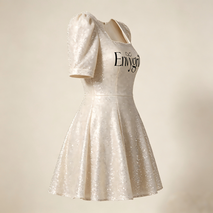 【Envygrill Sequin Puff-Sleeve Mini Dress】—— Sparkling Elegance for Special Occasions