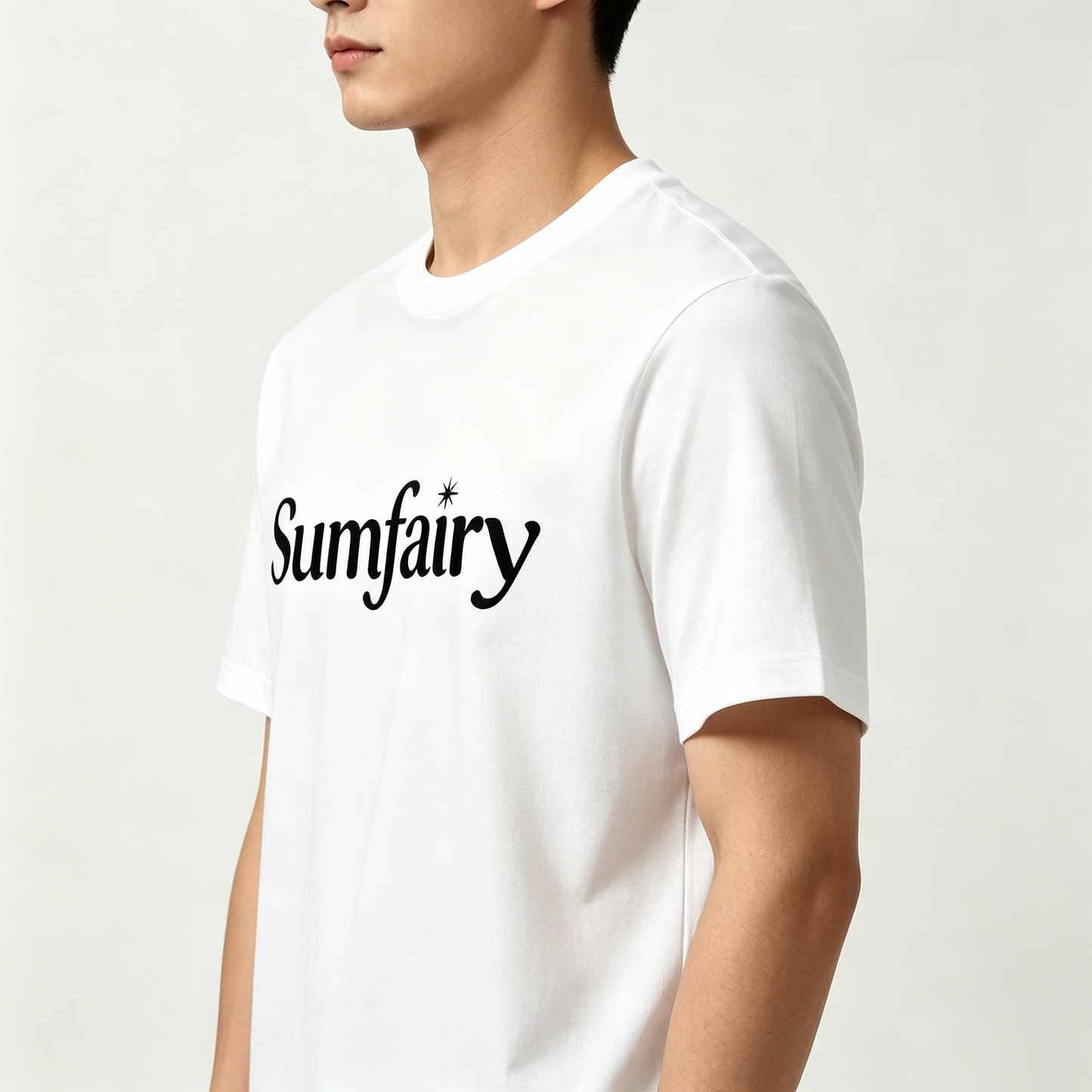 Sumfairy Men's Classic Crew Neck Short Sleeve T-Shirt, Premium Soft Cotton Basic Plain Tee, Loose Fit Breathable Casual Top for Daily Workout Streetwear