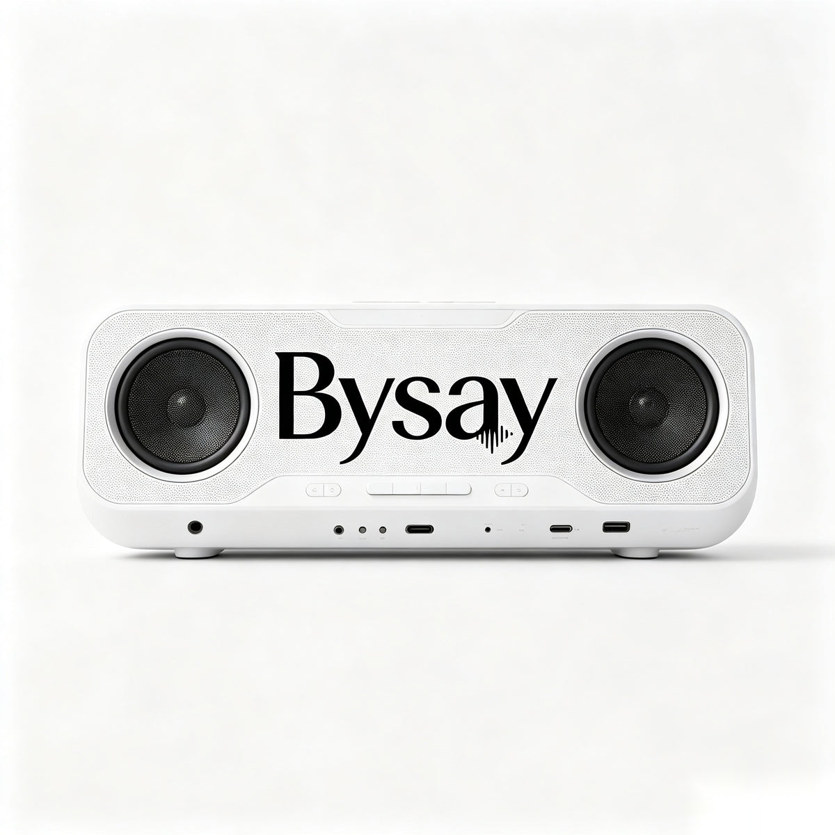 Bysay Dual-Driver Stereo Bluetooth Speaker, Portable Wireless Speaker with Multiple Connection Modes, Hi-Fi Sound Music Speaker for Bedroom, Camping