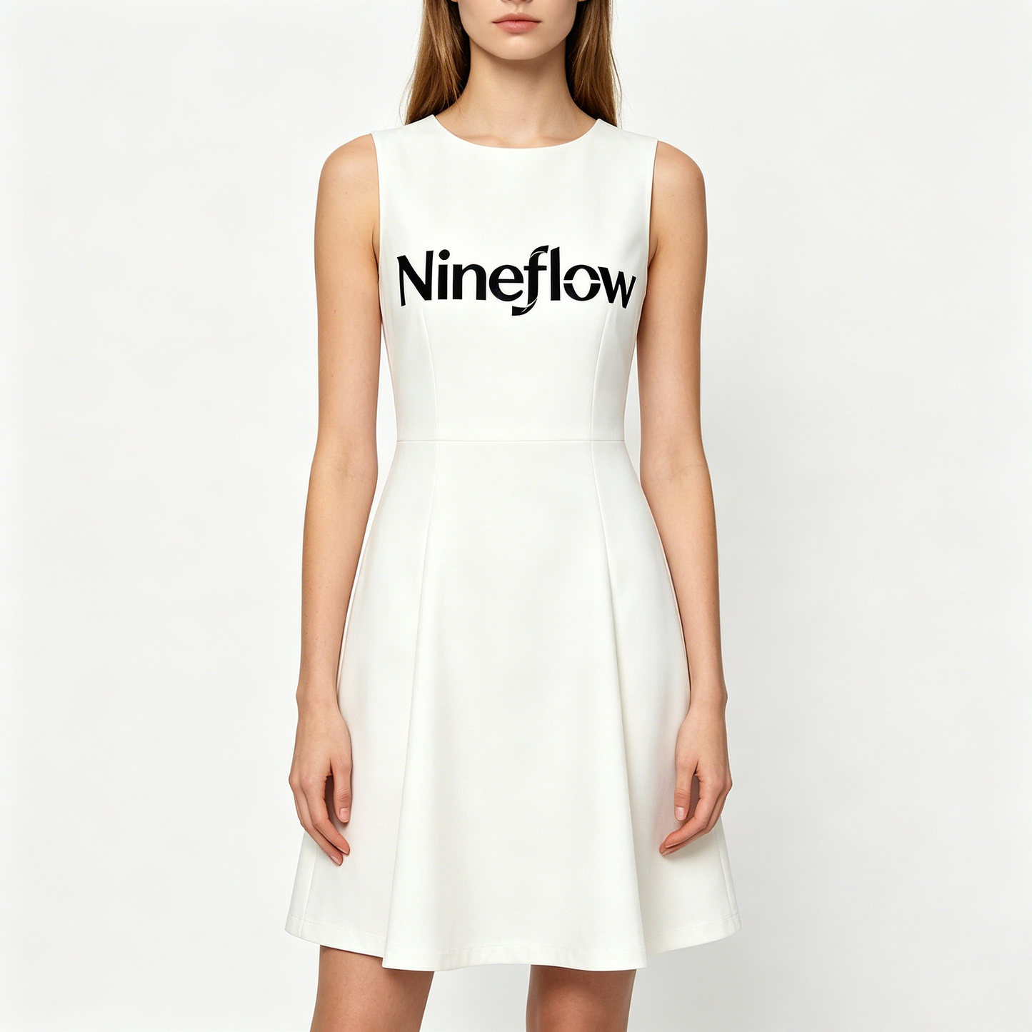 【Nineflow Sleeveless A-line Dress】—— Elegant Daily Outfit Blending Minimalism & Fashion