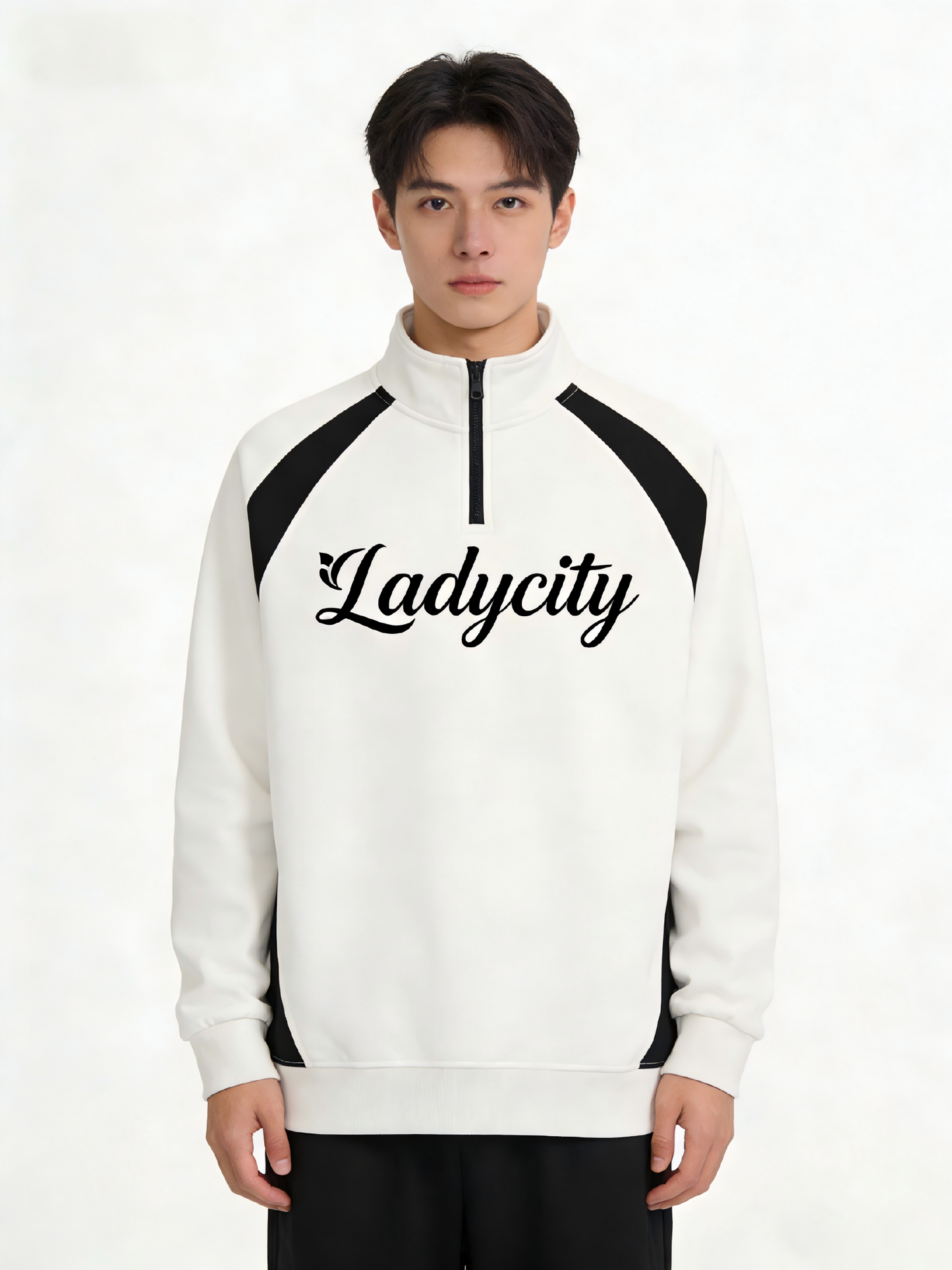 【Ladycity Half-Zip Color Block Sweatshirt】—— Stylish & Comfortable Casual Wear Essential