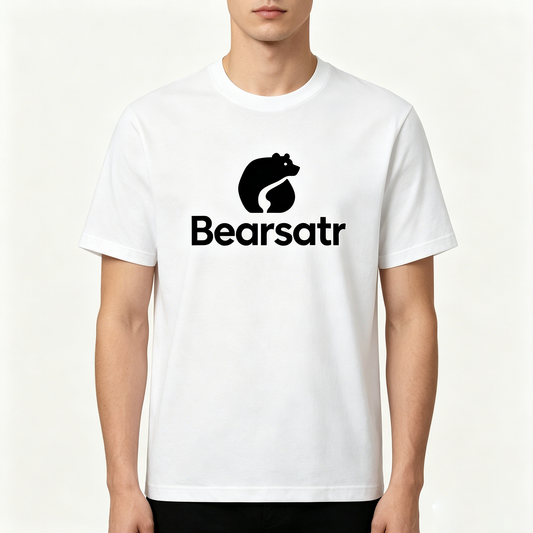 Bearsatr Men Classic Cotton Short Sleeve Crew Neck T-Shirt Casual Daily Basic Tee