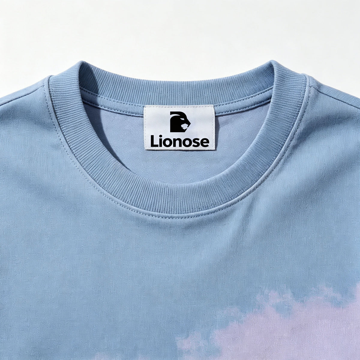 Lionose Tie Dye Short Sleeve T-Shirt, Soft Crew Neck Casual Tee, Pastel Cloud Print Loose Fit Summer Top for Men Women Daily Wear