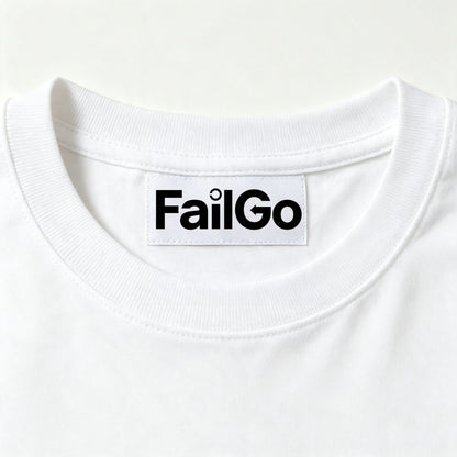 FailGo Basic White Crew‑Neck Short‑Sleeve T‑Shirt, Premium Soft‑Fit Plain Casual Tee For Everyday Wear