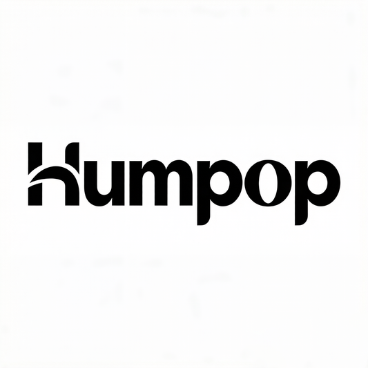 Humpop Knit Beanie Hats for Men Women, Cuffed Winter Skull Hats, Soft Stretchy Warm Cuffed Hats with Leather Patch Logo