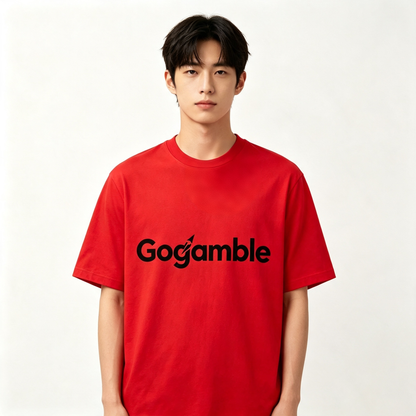 Gogamble Cotton Graphic T-Shirt, Loose Oversized Short Sleeve Casual Basic Tee, Breathable Soft Summer Streetwear Top