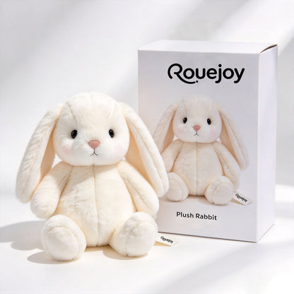 Rouejoy Bunny Plush Toy, Soft Stuffed Rabbit Animal Doll, Cuddly Hugging Plush Companion for Kids and Adults, Perfect Home Decor and Gift Choice