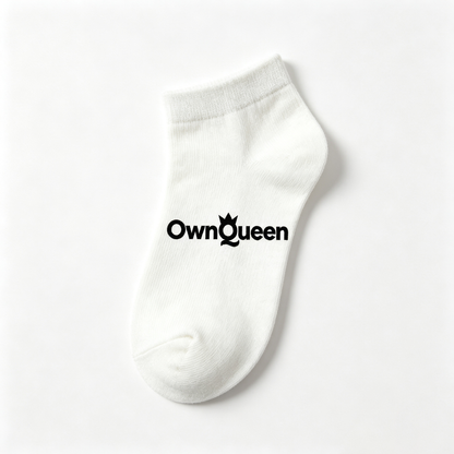 OwnQueen Women’s White Ribbed Crew Ankle Socks 6 Packs, Ultra Breathable Moisture Wicking Athletic Short Socks, Stretch Non Slip Soft Cotton Sport Daily Socks Gift Box Set