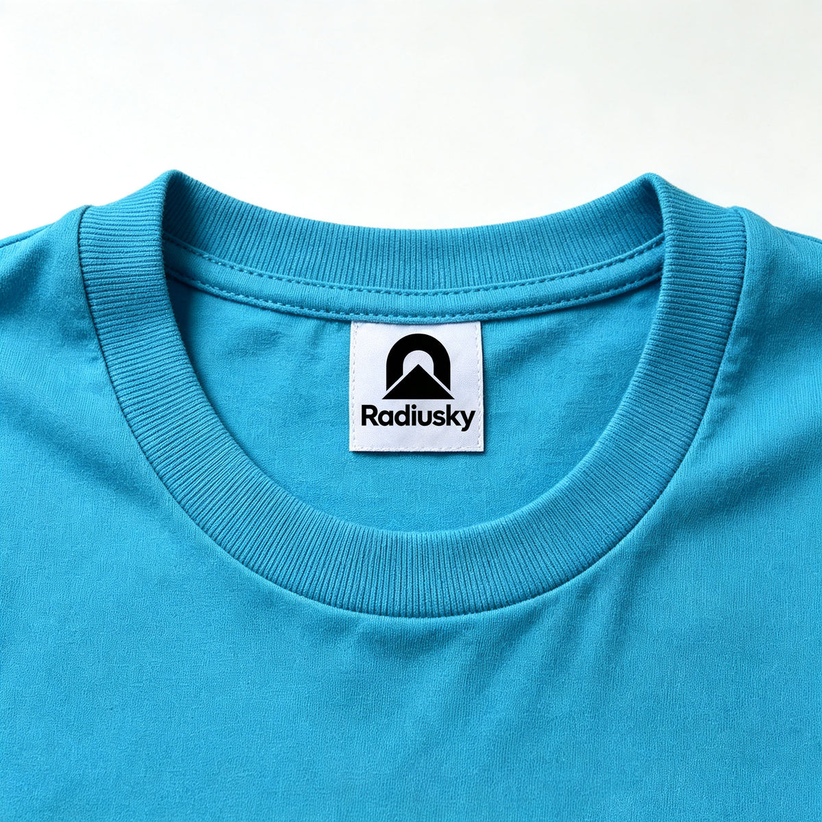Radiusky Solid‑Color Relaxed Crop Short Sleeve Crew Neck T‑Shirt