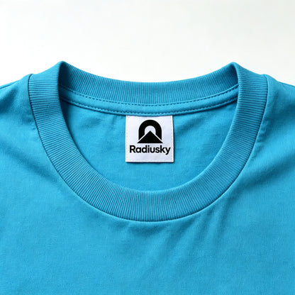 Radiusky Solid‑Color Relaxed Crop Short Sleeve Crew Neck T‑Shirt