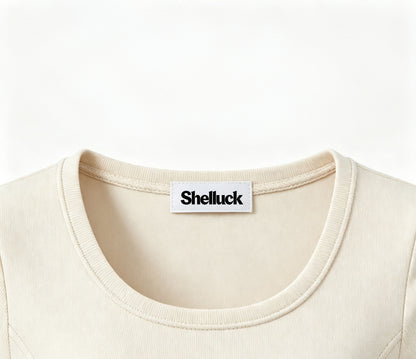 Shelluck Women Short Sleeve Mini Dress, Round Neck Slim Fit Casual Dress, Soft Stretchy Daily Party Short Dress for Ladies