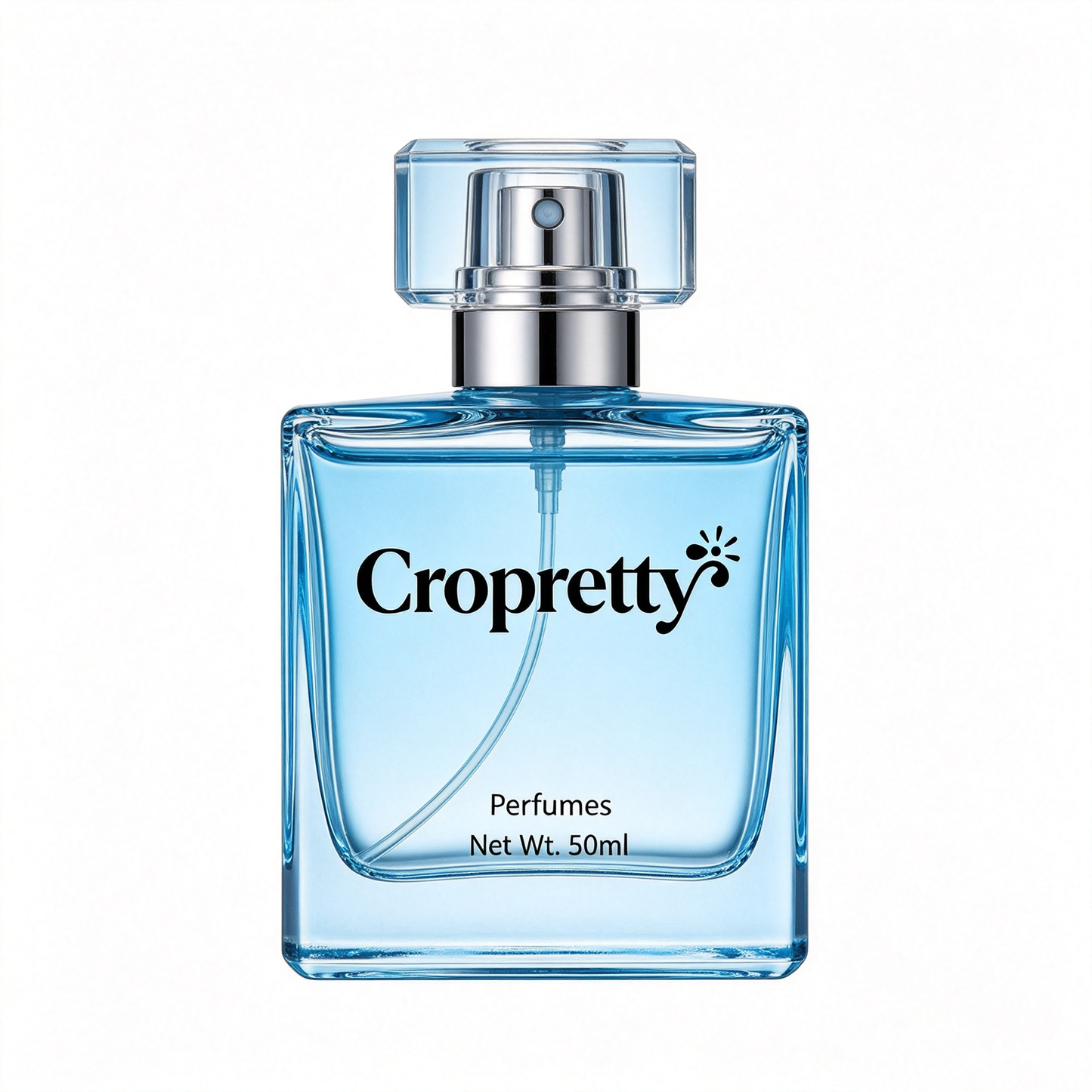 Cropretty Men’s Eau de Toilette, Fresh Aquatic Ocean Scent Long Lasting Cologne for Men, Light Blue Portable Square Glass Perfume, Daily Dating Office Fragrance Gift for Him