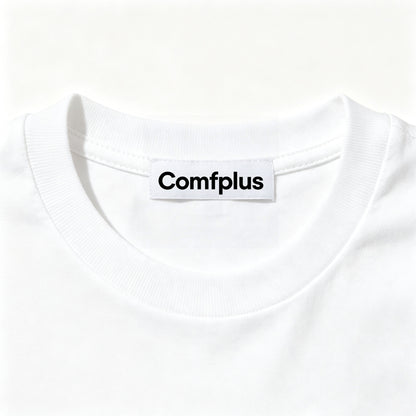 Comfplus Men's Short Sleeve Crew Neck T-Shirt, Solid White Basic Casual Tee, Soft Breathable Cotton T Shirt for Daily Wear Outdoor Activities