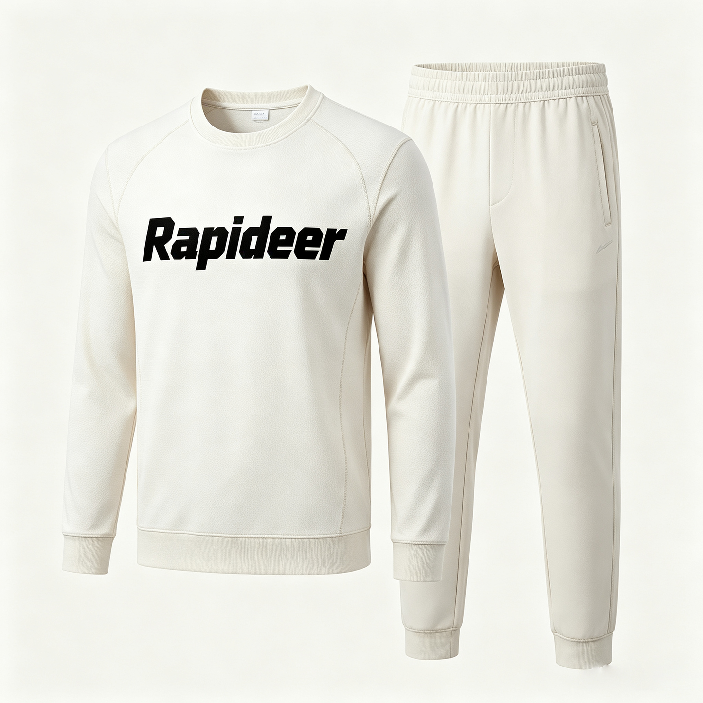 Rapideer Men’s Crew Neck 2 Piece Tracksuit Soft Breathable Jogger Sweat Suit Casual Athletic Daily Matching Outfit Set