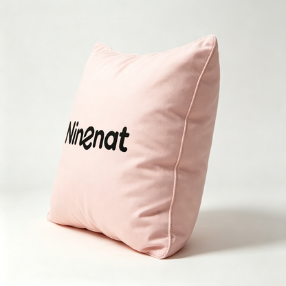 Ninenat Soft Pink Decorative Throw Pillow, Premium Skin-Friendly Square Accent Cushion, Vacuum Compressed Pack Decor Pillow for Sofa Bed Couch Home Decor