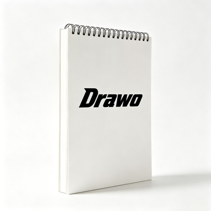 Drawo Spiral Notebook,Blank Sketch Journal, 100GSM Thick Paper, 80 Sheets, Durable Wirebound Notebook for Writing, Drawing, Note-Taking, School & Office Supplies