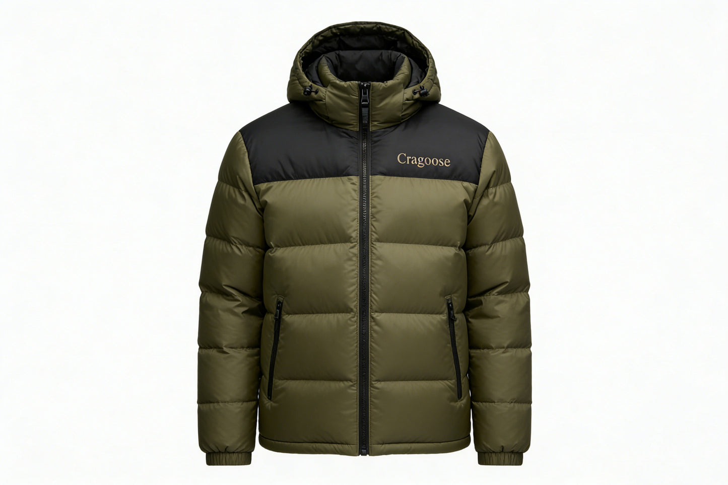 【Cragoose Two-Tone Hooded Puffer Jacket】—— Warmth & Style for Outdoor & Daily Wear