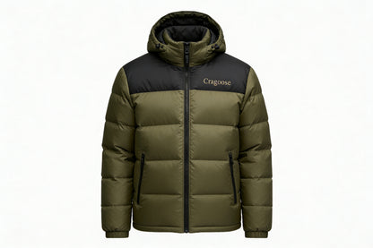 【Cragoose Two-Tone Hooded Puffer Jacket】—— Warmth & Style for Outdoor & Daily Wear