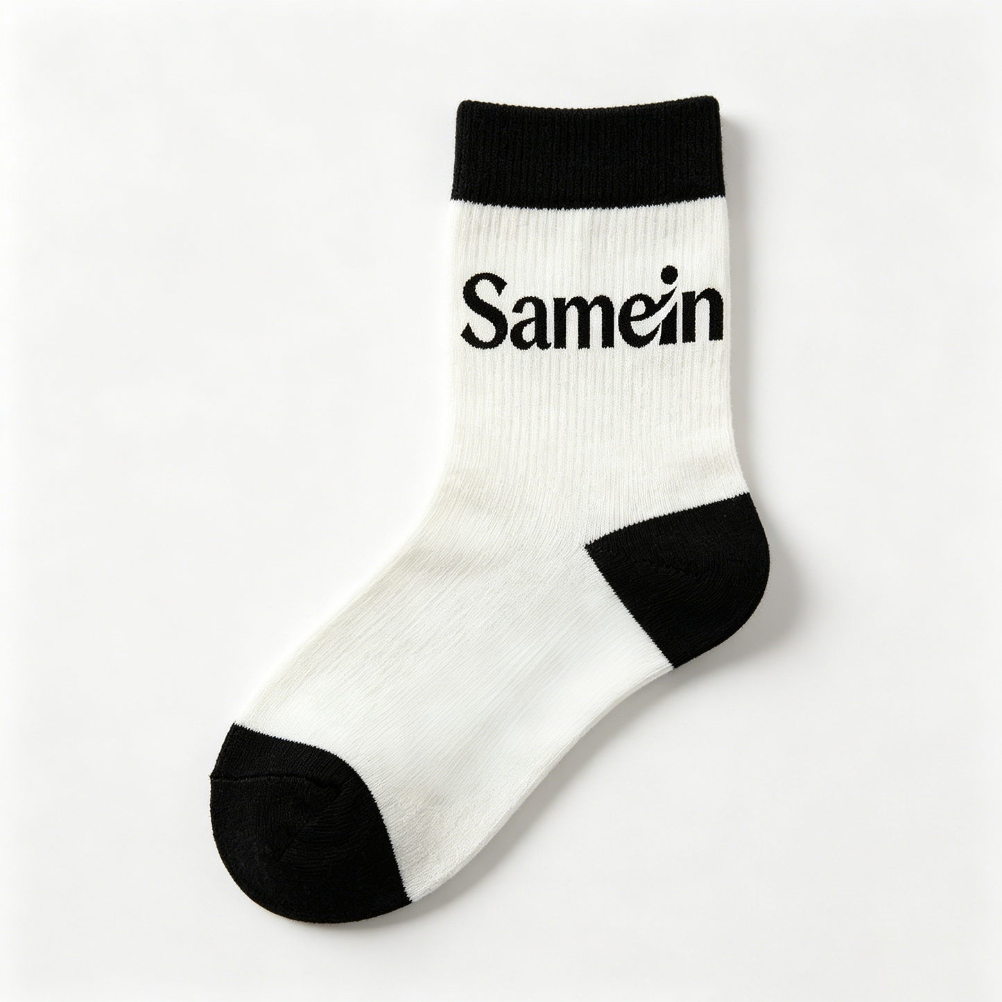 Samein Color Block Crew Socks, Breathable Cotton Athletic Mid-Calf Socks for Men Women, 6 Pairs Multipack