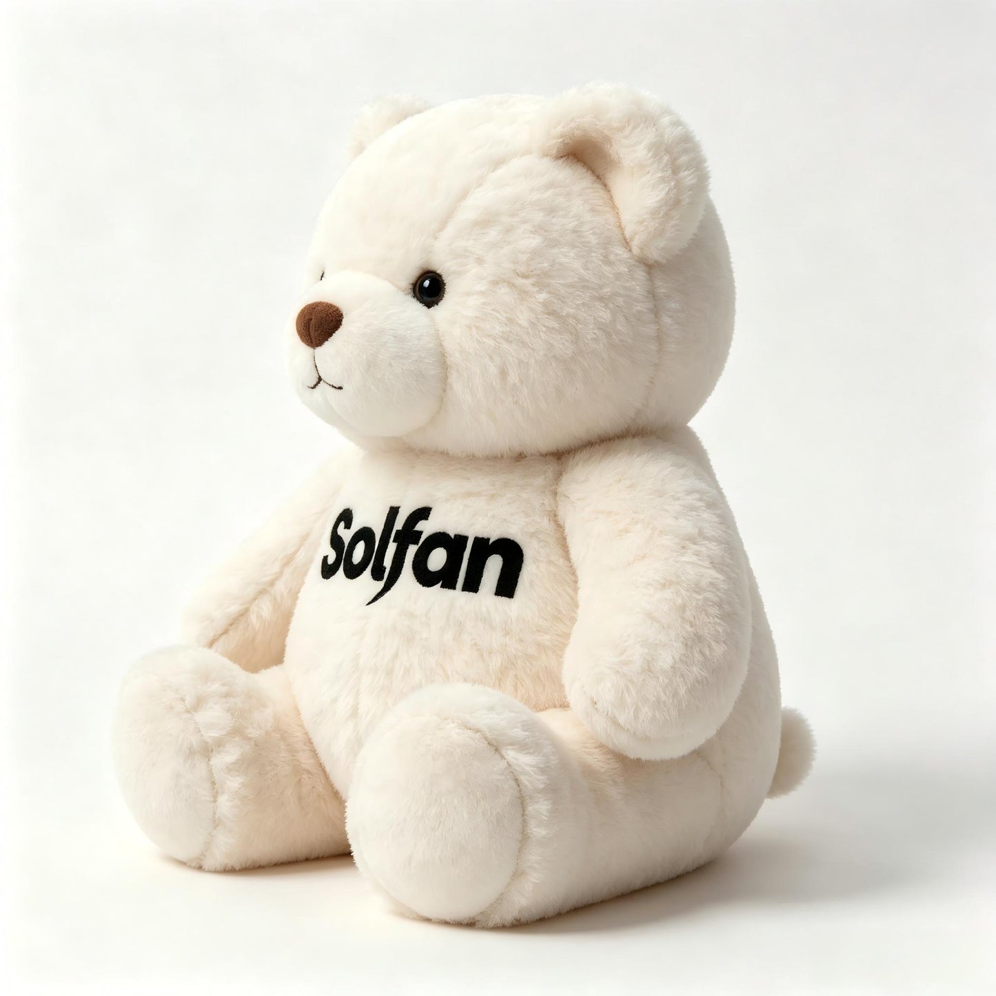 Solfan Cute Cream Teddy Bear Plush Stuffed Animal, Soft Comfort Hug Bear Gift