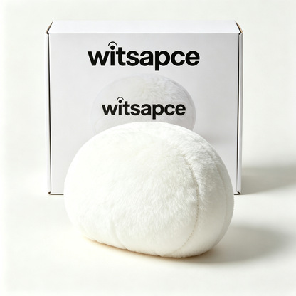 witsapce Minimalist White Plush Round Stuffed Throw Plush toys, Soft Fluffy Decorative Plush Figure Accent Ornament for Home Bedroom Decor