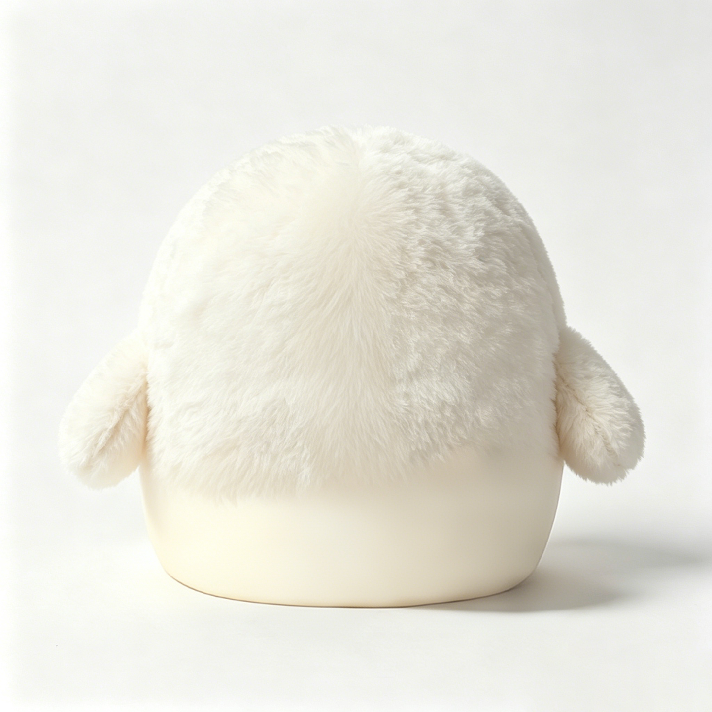 Sunjump Round Chubby Plush Stuffed Toy, Ultra Soft Fluffy Round Hug Pillow Plushie, Cute Minimalist White Stuffed Doll for Sofa Decor Sleep Companion Holiday Gift