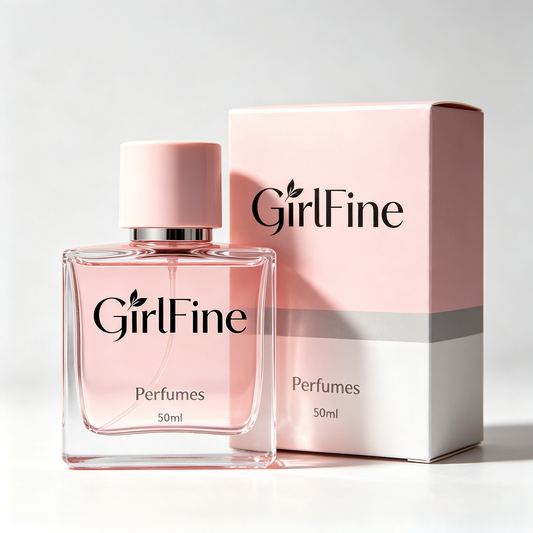 GirlFine Women Eau de Toilette, Long Lasting Floral Fruity Scent Perfume, Elegant Pink Square Bottle Fragrance for Daily Dating & Office Use, Ladies Portable Body Spray Perfume Gift for Her