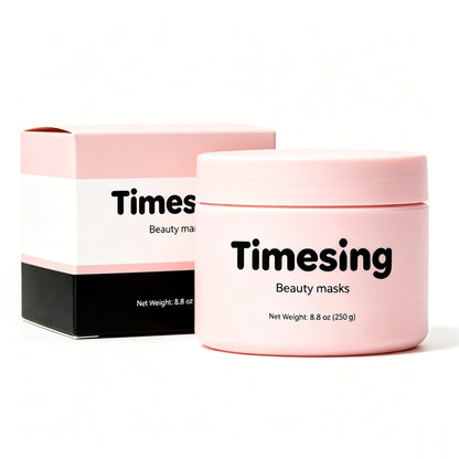 Timesing Hydrating Pink Clay Beauty Mask Deep Clean Pore Minimizing Brightening Facial Mask for All Skin Types