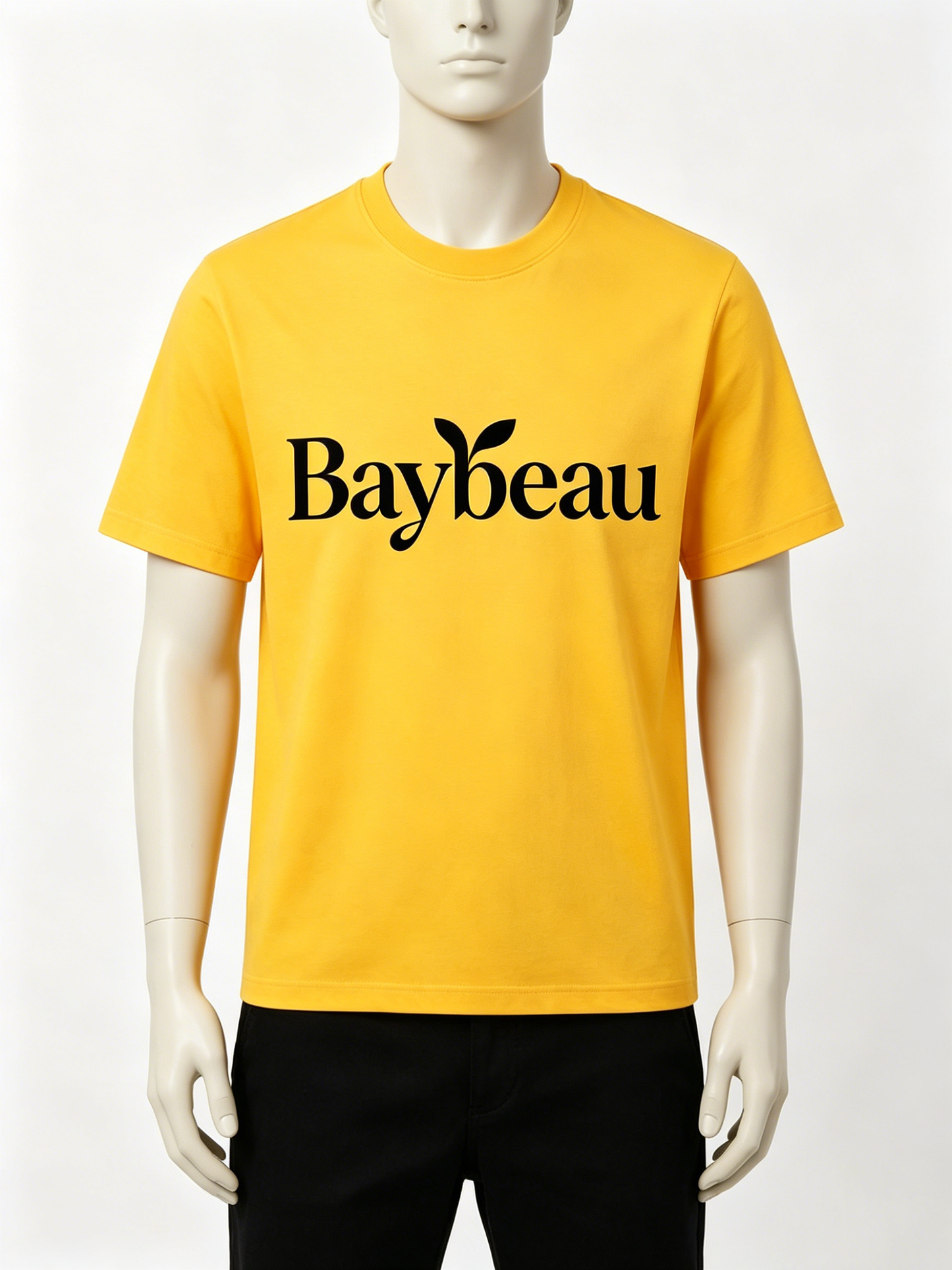 【Baybeau Bright Yellow Logo T-shirts】—— Comfortable Daily Wear with Stylish Brand Aesthetics