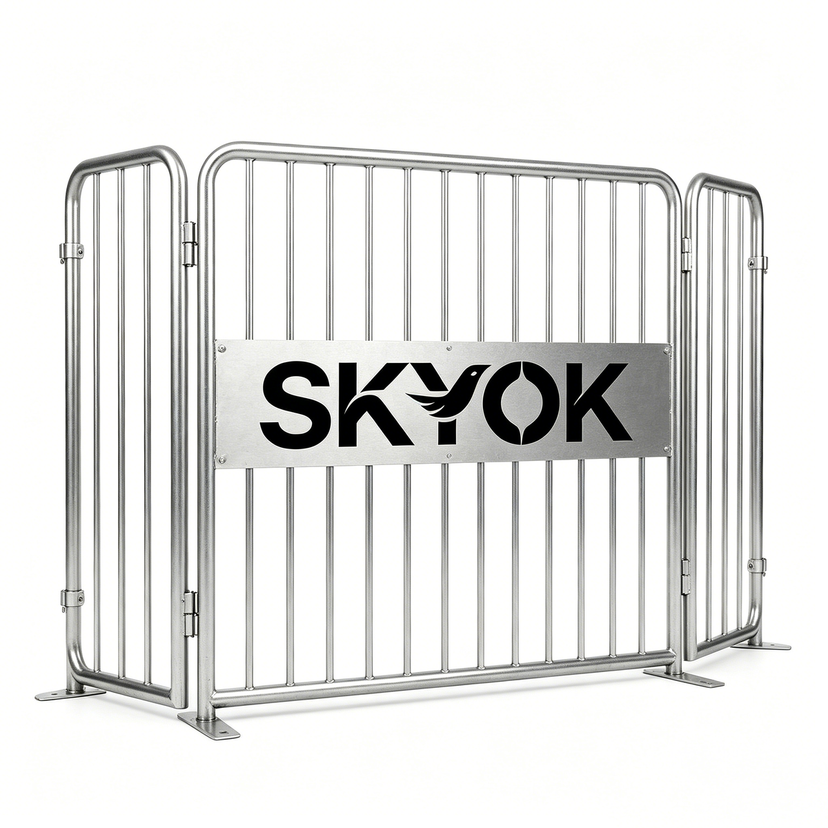 SKYOK Heavy Duty Metal Dog Playpen, Foldable Stainless Steel Pet Exercise Fence, Indoor & Outdoor Puppy Dog Barrier Guard Rails, No Assembly Required, Anti-Rust Pet Kennel for Large Medium Small Dogs
