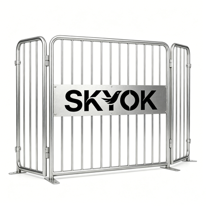 SKYOK Heavy Duty Metal Dog Playpen, Foldable Stainless Steel Pet Exercise Fence, Indoor & Outdoor Puppy Dog Barrier Guard Rails, No Assembly Required, Anti-Rust Pet Kennel for Large Medium Small Dogs