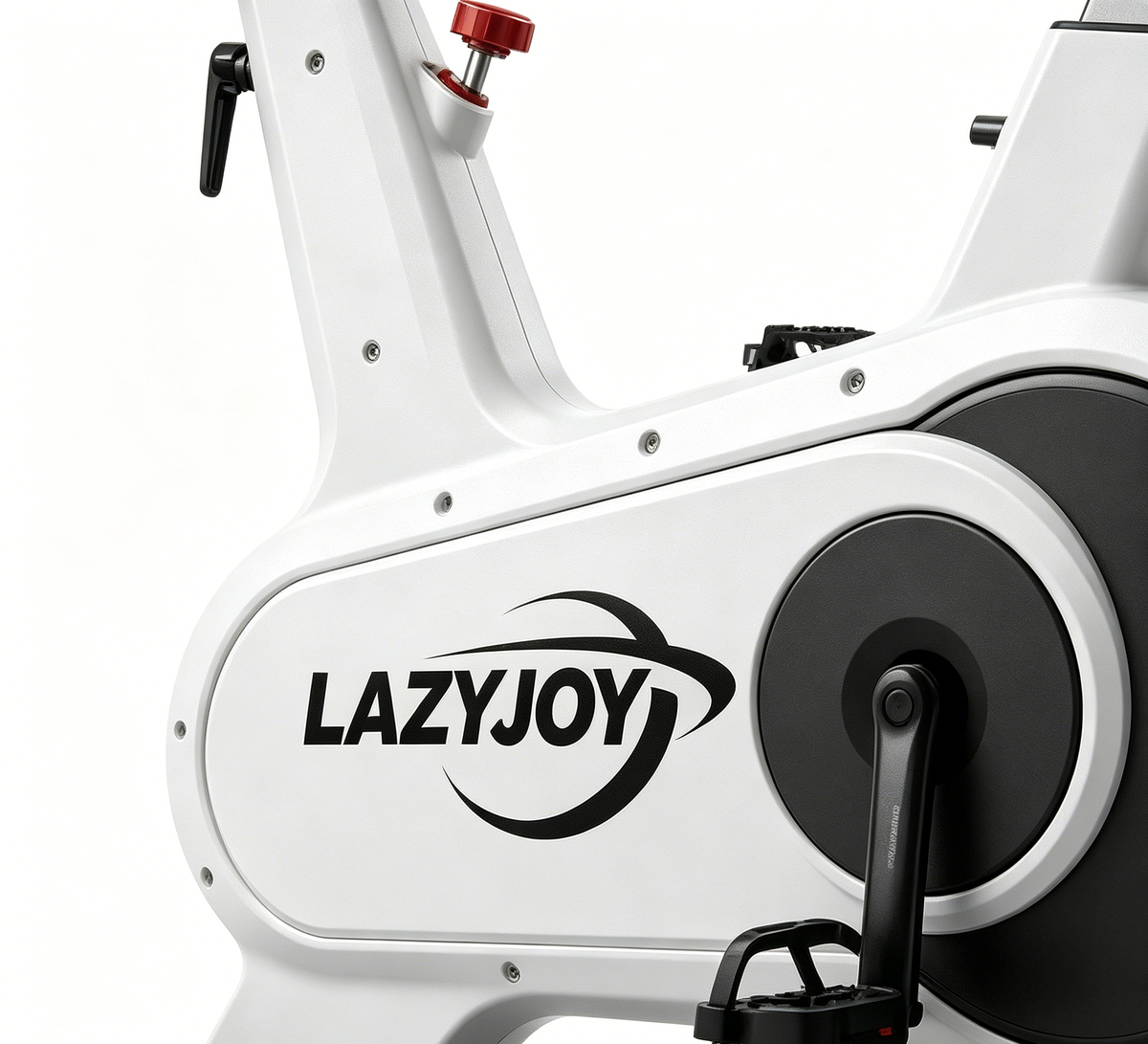LAZYJOY Magnetic Stationary Exercise Bike, Silent Indoor Cycling Spin Bike with LCD Monitor, Adjustable Seat & Resistance, Home Cardio Workout Fitness Bicycle for Gym Office