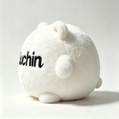 Suchin Round White Bear Plush Pillow Stuffed Animal Ultra Soft Fluffy Plush Toy Cute Squishy Bear Plushie for Sofa Bed Decor, Gift for Kids & Adults
