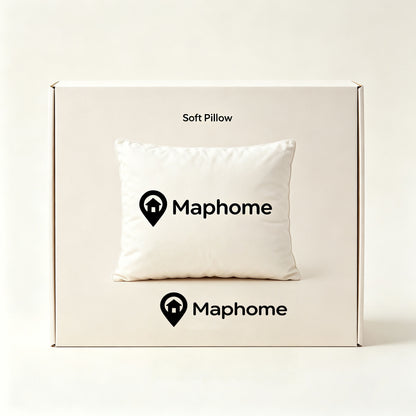 Maphome Soft Square Decorative Throw Pillow, Fluffy Comfort Accent Cushion for Sofa Couch Bed Living Room, Vacuum Compressed Packed Indoor Home Decor Pillow