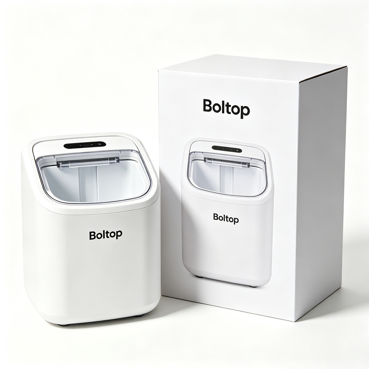 Boltop Countertop Ice Maker Machine, Portable Automatic Ice Machine, Fast Ice Making for Home Kitchen, Camping, Party and Bar Use