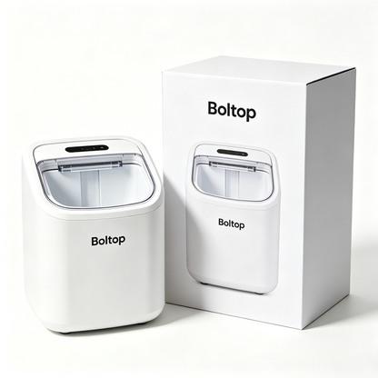 Boltop Countertop Ice Maker Machine, Portable Automatic Ice Machine, Fast Ice Making for Home Kitchen, Camping, Party and Bar Use