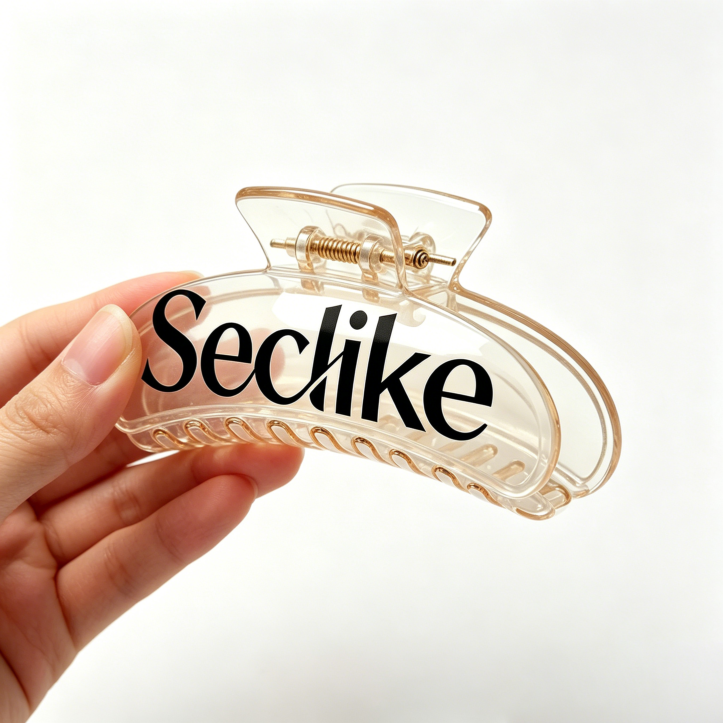 【Seclike Transparent Curved Claw Hair Clip】—— Elegant Match of Hair Styling & Minimalist Beauty