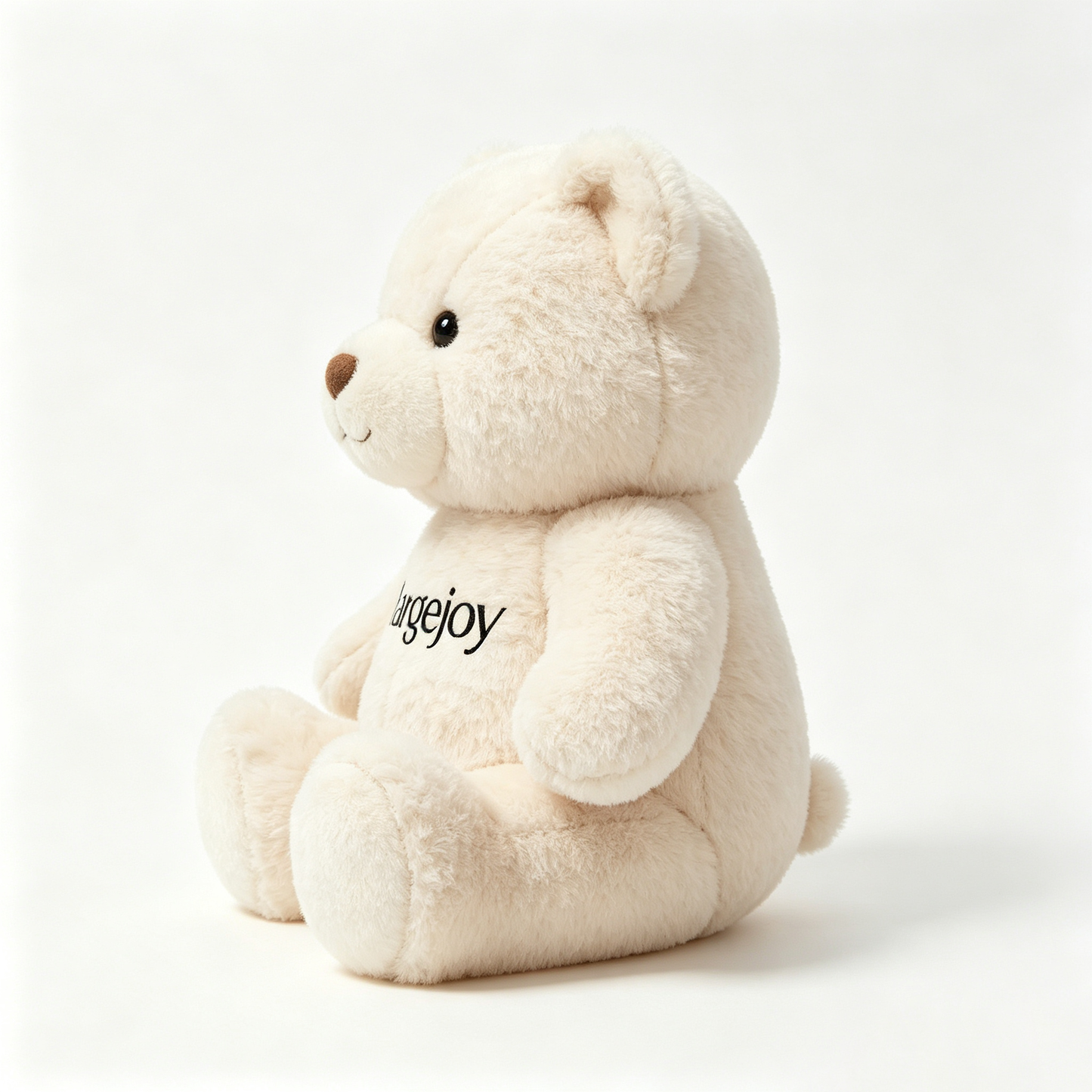 Largejoy Cream White Sitting Teddy Bear Stuffed Animal Plush Toy, Ultra Soft Fluffy Huggable Bear Plushie, Gift Box Pack Comfort Plush for Baby Shower Birthday Valentine Home Decor