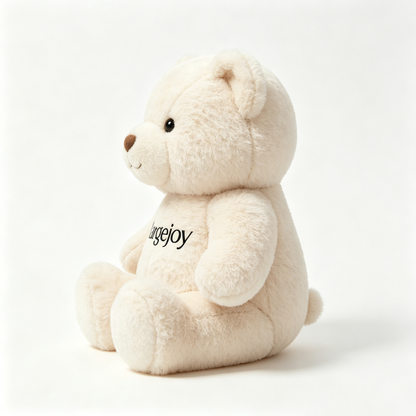 Largejoy Cream White Sitting Teddy Bear Stuffed Animal Plush Toy, Ultra Soft Fluffy Huggable Bear Plushie, Gift Box Pack Comfort Plush for Baby Shower Birthday Valentine Home Decor