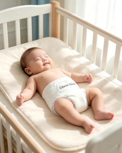 Glacier Island Newborn Baby Diapers, Ultra Soft Breathable Disposable Nappies, Leak-Proof Daily Protection Diapers for Infant, Hypoallergenic Skin Friendly Disposable Diaper Packs