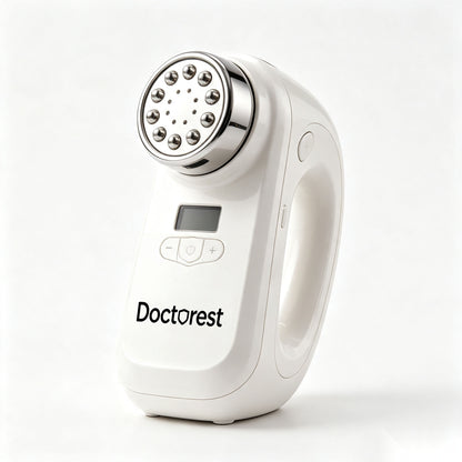 Doctorest Handheld Electric Body Massager with Digital Display, Adjustable Multi-Speed Portable Massage Device with Metal Roller Balls for Back, Neck, Shoulder & Muscle Relief