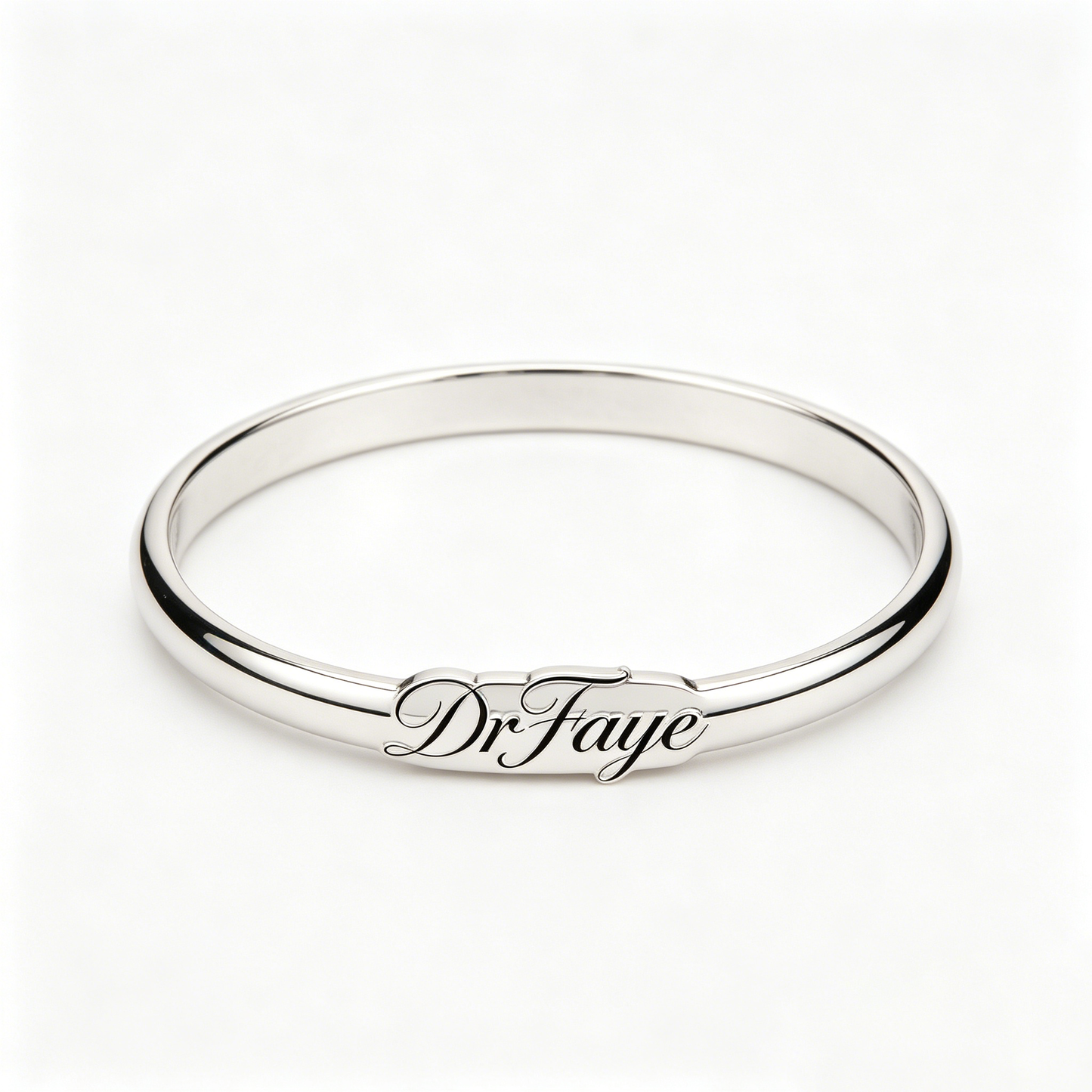 DrFaye Sleek Silver Bangle Bracelet, Hypoallergenic & Tarnish-Resistant, Stackable Cuff Jewelry for Women