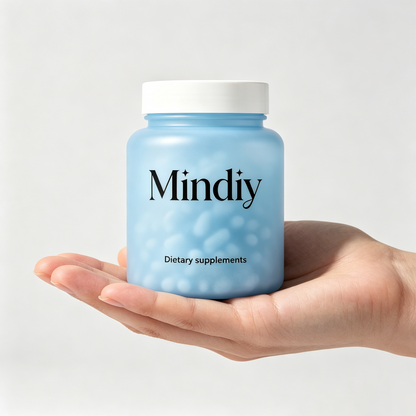 Mindiy Daily Wellness Dietary Supplement Capsules, All Natural Gentle Formula for Mood Support & Brain Focus