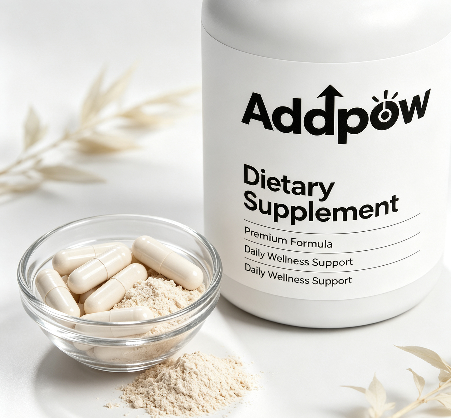 Addpow Daily Wellness Dietary Supplement, Premium Natural Formula, All-Natural Capsule Health Support Supplement