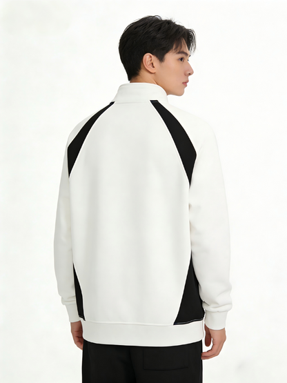 【Ladycity Half-Zip Color Block Sweatshirt】—— Stylish & Comfortable Casual Wear Essential