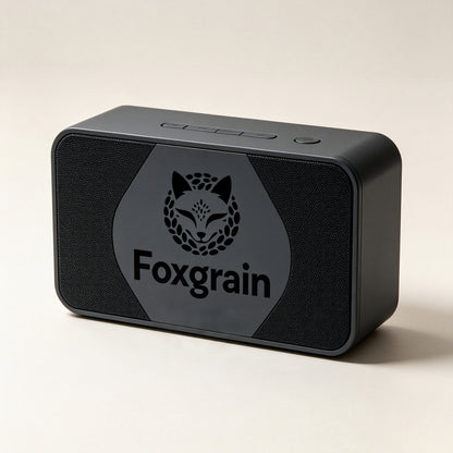 Foxgrain Portable Bluetooth Speaker, Compact Wireless Bluetooth Speaker, Rich Bass Stereo Sound, Rechargeable Small Speaker for Home, Outdoor, Travel, Party