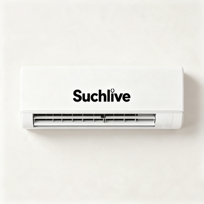 Suchlive Wall Mount Split Air Conditioner, Full Room Even Cooling Wall AC Unit, Multi-Function Quiet Home Air Conditioner, Ideal Cooling Solution for Bedroom, Apartment & Living Room All Summer Long