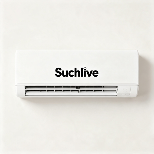 Suchlive Wall Mount Split Air Conditioner, Full Room Even Cooling Wall AC Unit, Multi-Function Quiet Home Air Conditioner, Ideal Cooling Solution for Bedroom, Apartment & Living Room All Summer Long